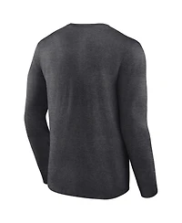 Men's Fanatics Heathered Charcoal Los Angeles Rams 2021 Nfc Champions Locker Room Trophy Collection Long Sleeve T-shirt
