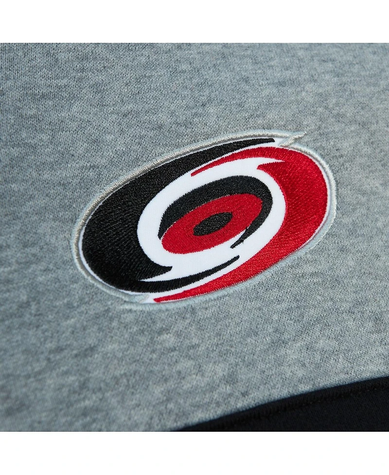 Men's Mitchell & Ness Red, Gray Carolina Hurricanes Head Coach Pullover Hoodie