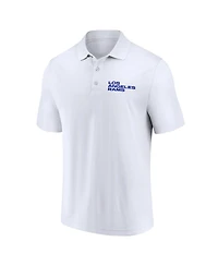 Men's Fanatics White, Royal Los Angeles Rams Lockup Two-Pack Polo Shirt Set
