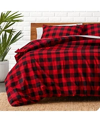 Bare Home Cotton Flannel King/California King Duvet Cover Set