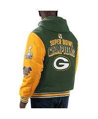 Men's G-iii Sports by Carl Banks Green, Gold Green Bay Packers Player Option Full-Zip Hoodie Jacket