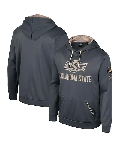 Men's Colosseum Charcoal Oklahoma State Cowboys Oht Military-Inspired Appreciation Pullover Hoodie