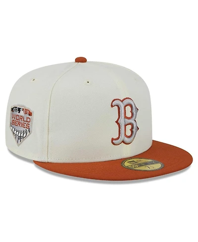 Men's New Era Cream, Orange Boston Red Sox 59FIFTY Fitted Hat