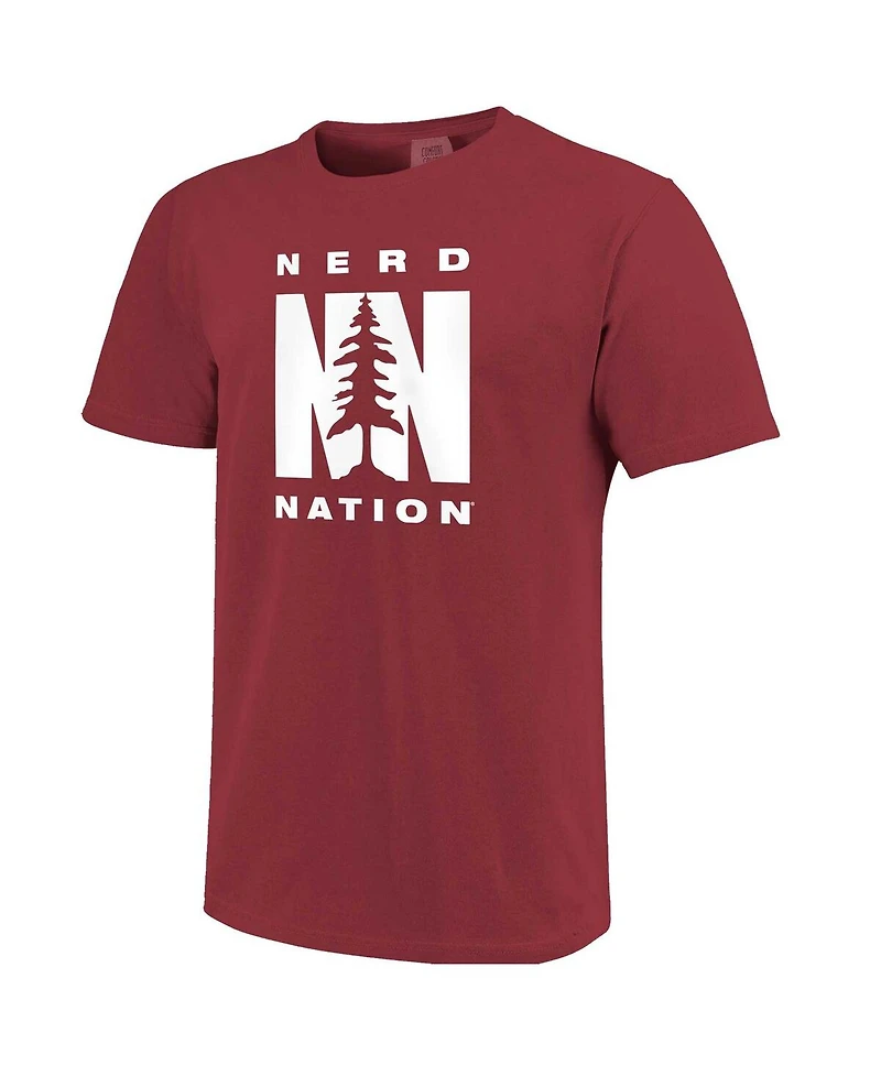 Men's Cardinal Stanford Nerd Nation Comfort Color T-shirt