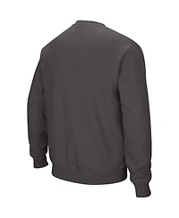 Men's Colosseum Charcoal Illinois Fighting Illini Arch and Logo Crew Neck Sweatshirt
