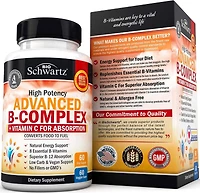 Advanced B-Complex Capsules, Low Carb Diet Support, Bioschwartz, 60ct