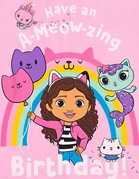 Gabby's Dollhouse Little Girls Dreamworks Gabbys Mercat Kitty Fairy Cakey Cat Birthday T-Shirt Toddler|Child
