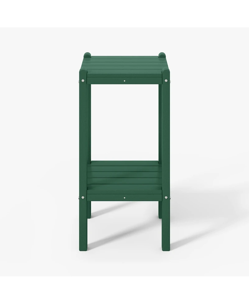 36" Outdoor Adirondack Hdpe 2-Tier Patio Side Table
