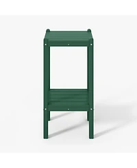 36" Outdoor Adirondack Hdpe 2-Tier Patio Side Table