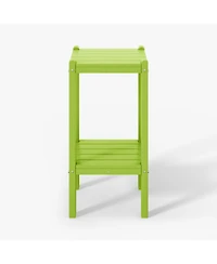 36" Outdoor Adirondack Hdpe 2-Tier Patio Side Table