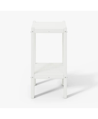 36" Outdoor Adirondack Hdpe 2-Tier Patio Side Table