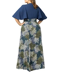 Kiyonna Plus Avisa Flowy A Line Evening Gown