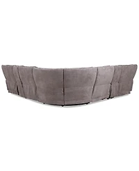 Closeout! Deklyn 129" 7-Pc. Zero Gravity Fabric Sectional with 2 Power Recliners & Consoles, Created for Macy's