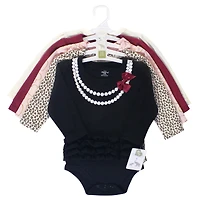 Little Treasure Baby Girls 5Pk Long Sleeve Bodysuits