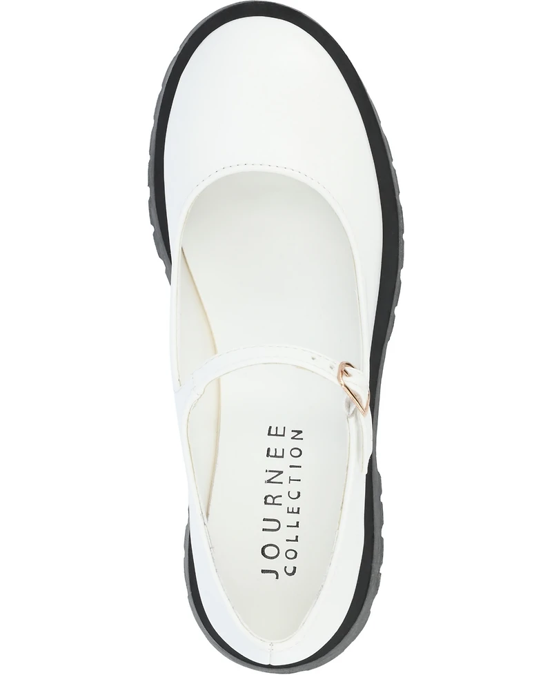 Journee Collection Women's Kamie Lug Sole Mary Jane Flats