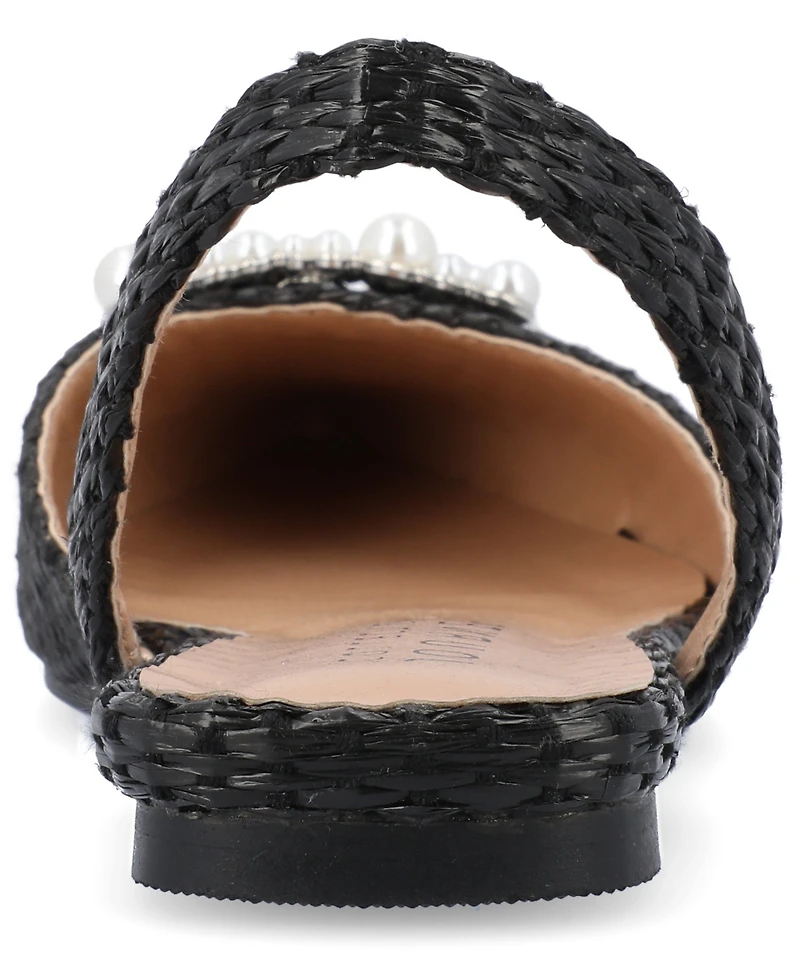 Journee Collection Women's Hannae Embellished Slingback Flats