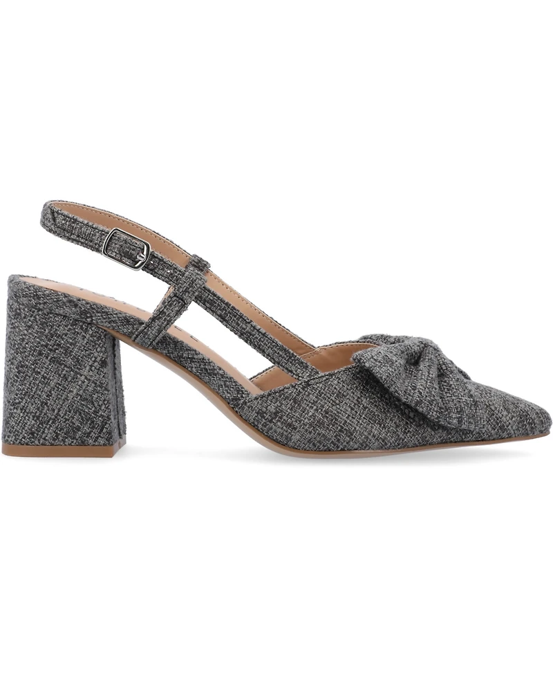 Journee Collection Women's Tailynn Wide Width Slingback Block Heel Pumps