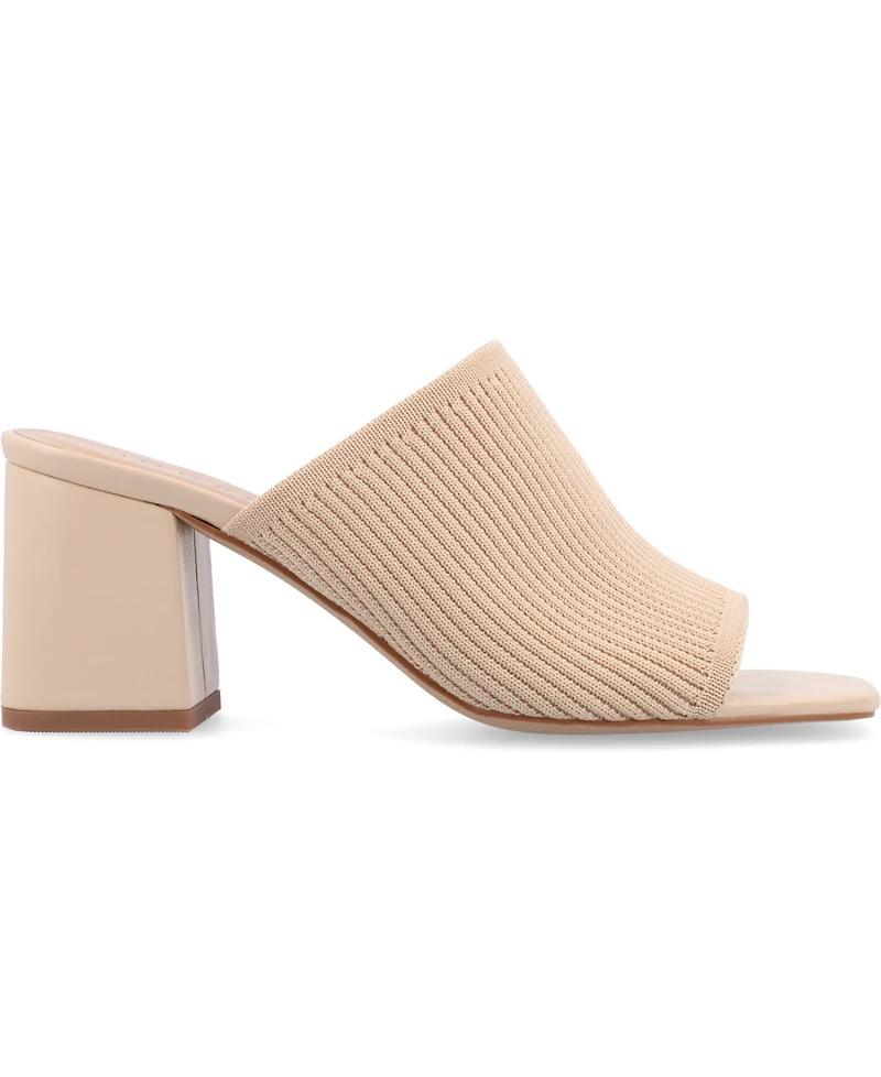 Journee Collection Women's Lorenna Block Heel Slide Sandals