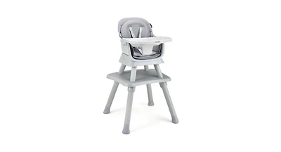 Slickblue Kids 6-in-1 Convertible High Chair with Adjustable Removable Tray