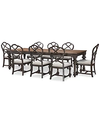 Mandeville 9 Pc. Dining Set (Rectangular Table & 8 X-Back Chairs)