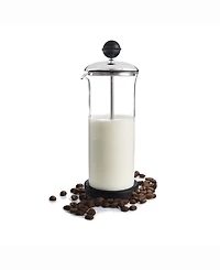 Fino 12-Ounce Frothing Pitcher with Milk Frother 16-Ounce and Dual-Sided Espresso Tamper 48 and 53-Millimeters