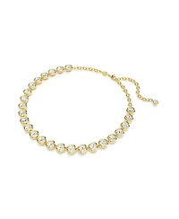 Swarovski Round Cut, White, Gold-Tone Imber Necklace