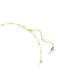 Swarovski Round Cut, Scattered Design, White, Gold-Tone Imber Necklace