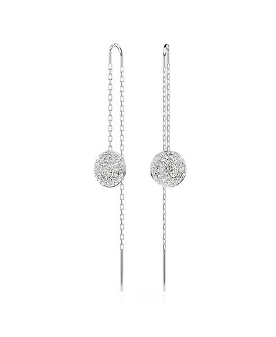 Swarovski White, Rhodium Plated or Rose-Gold Tone Meteora Drop Earrings
