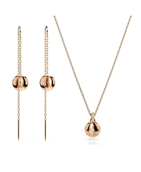 Swarovski White, Rose Gold-Tone Meteora Set, 2 Piece