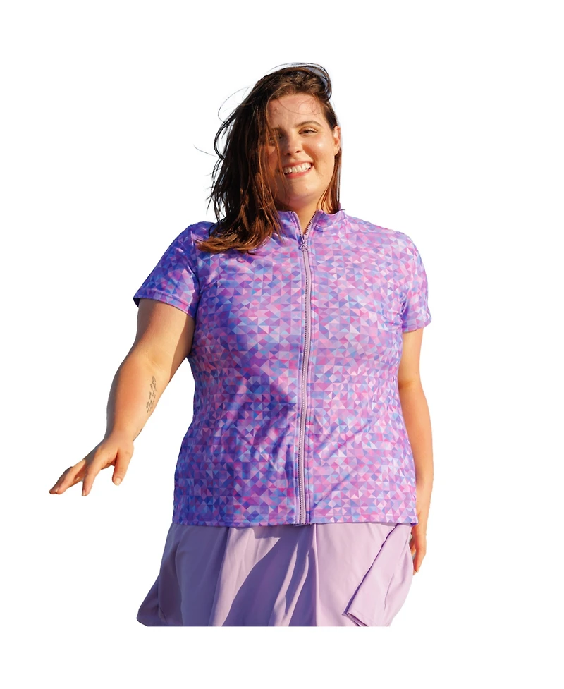 Calypsa Women's Full-Zip Adele Swim Top