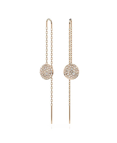 Swarovski White, Rhodium Plated or Rose-Gold Tone Meteora Drop Earrings