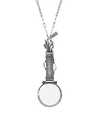 2028 Imitation Pearl Chain Golf Magnifier Necklace