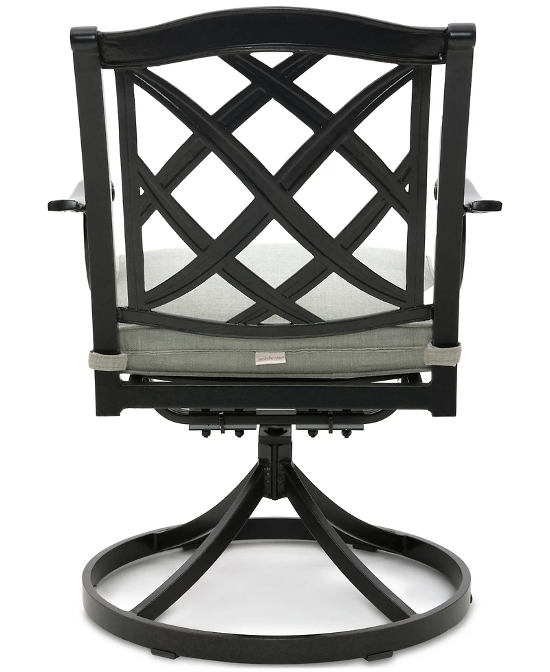 Wythburn Mix and Match Lattice Outdoor Swivel Chair, Created for Macy's