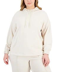 Id Ideology Plus Quarter Zip Hooded Sweatshirt, Created for Macy's