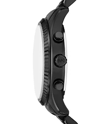 Michael Kors Men's Lexington Chronograph Black Ion Plated Stainless Steel Watch 44mm