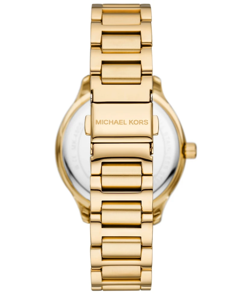 Michael Kors Women's Sage Three-Hand Gold-Tone Stainless Steel Watch 38mm
