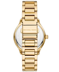 Michael Kors Women's Sage Three-Hand Gold-Tone Stainless Steel Watch 38mm