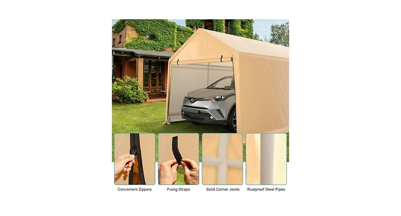Slickblue Heavy Duty Carport Canopy-Yellow