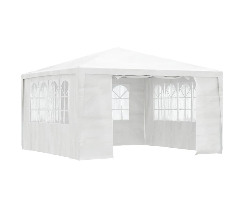 Professional Party Tent with Side Walls 13.1'x13.1' White 0.3 oz/ft²