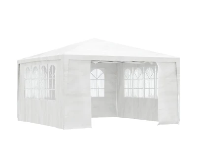 Professional Party Tent with Side Walls 13.1'x13.1' White 0.3 oz/ft²