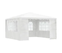 Professional Party Tent with Side Walls 13.1'x13.1' White 0.3 oz/ft²