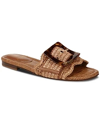 Sam Edelman Women's Bambi Raffia Buckle Slide Sandals