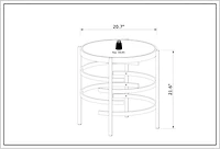 Sintered Stone Top End Table: Modern Chrome Design