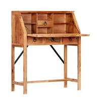 Writing Desk 17.8"x15.7"x42.1" Solid Acacia Wood