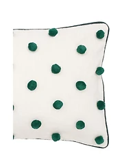 Jungle Dot Oblong Tufted Throw Pillow, 14" x 22"