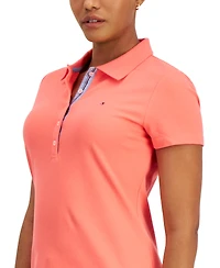 Tommy Hilfiger Women's Solid Short-Sleeve Polo Top