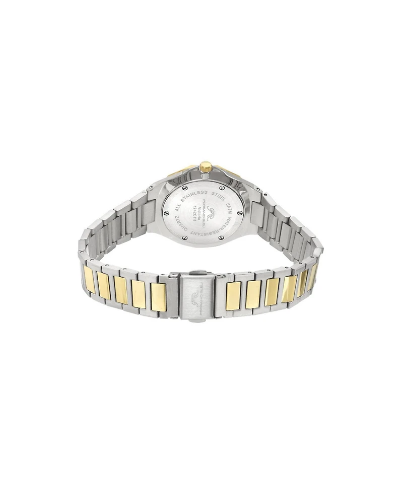 Victoria Stainless Steel Two Tone & White Women's Watch 1242CVIS