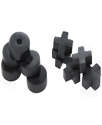 Rosemary Lane Marble Tic Tac Toe Game Set with Gold-Tone or Silver-Tone Inlay, 6" x 6" x 1"