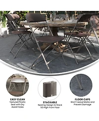 Set Of 10 Stackable Folding Plastic Chairs