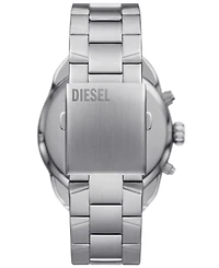 Diesel Men's Spiked Chronograph Silver-Tone Stainless Steel Watch 49mm